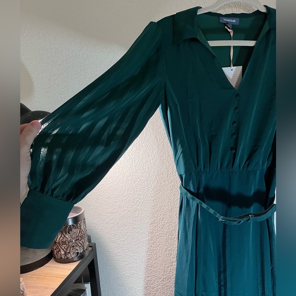 ✨Modcloth✨ NWT Classy Announcement A-Line Dress Size 2 XS-Small Emerald Green - Picture 8 of 17